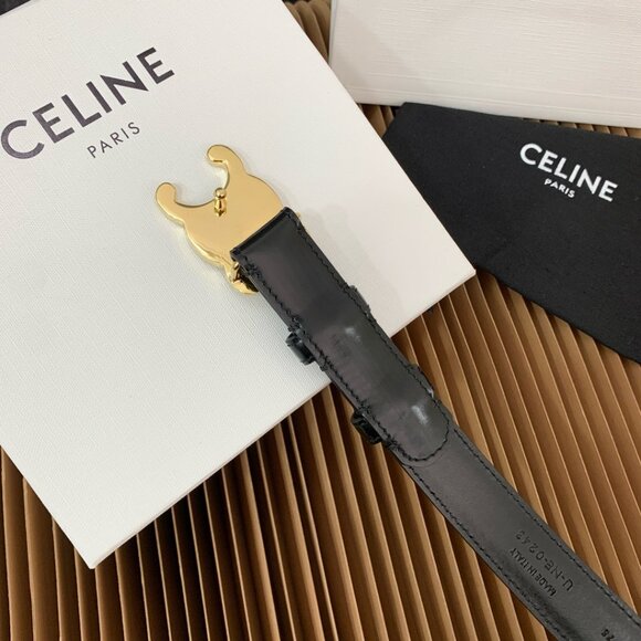 Celine Triomphe Belt Black Triomphe - Picture 6 of 9